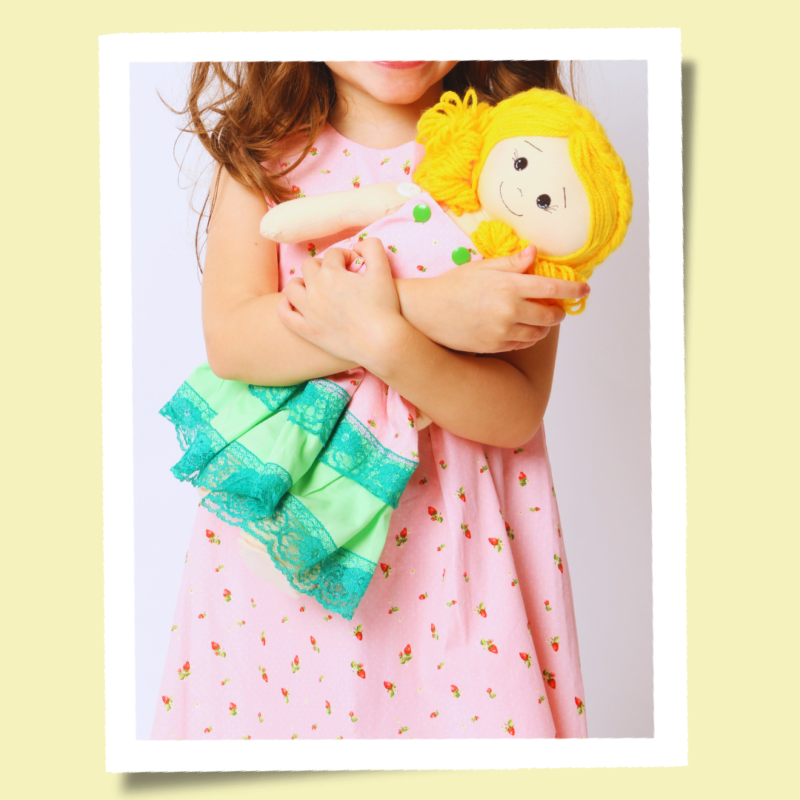 Vestido Infantil Trapézio Rosa Moranguinho - Imagem 6