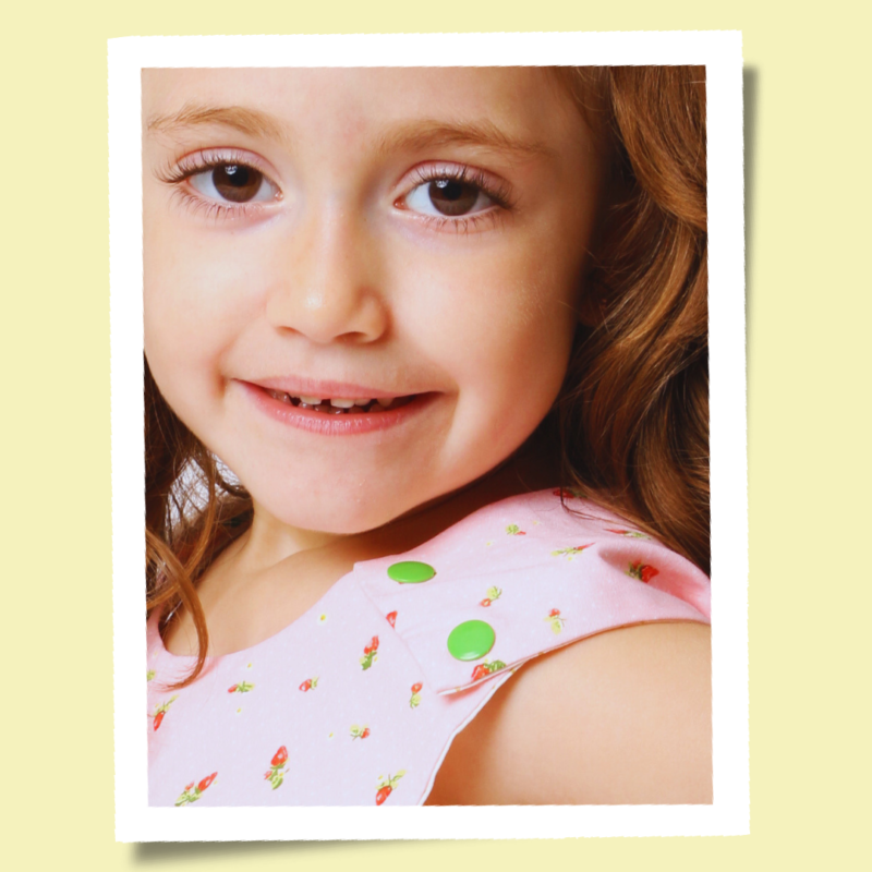 Vestido Infantil Trapézio Rosa Moranguinho - Imagem 3