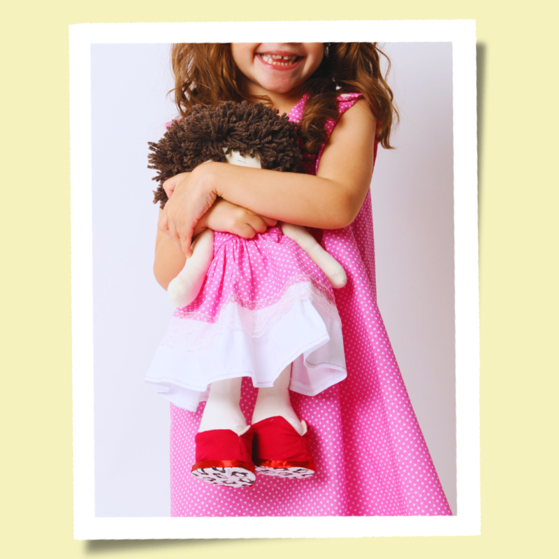 Vestido Infantil Trapézio Poá Pink - Imagem 5