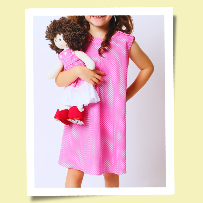 Vestido Infantil Trapézio Poá Pink - Imagem 2