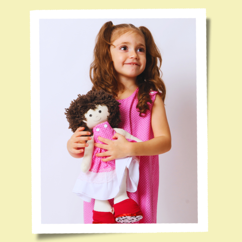 Vestido Infantil Trapézio Poá Pink - Imagem 4
