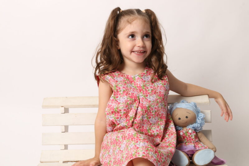Vestido Infantil Trapézio Floral - Imagem 2