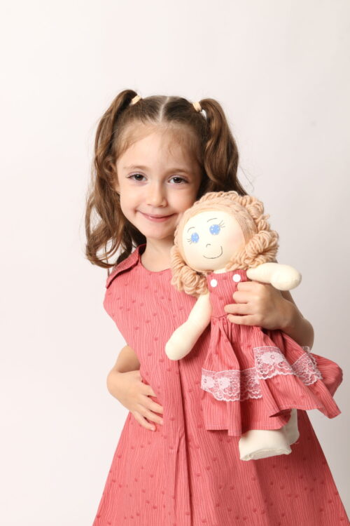 Vestido Infantil Trapézio Coral Delicado
